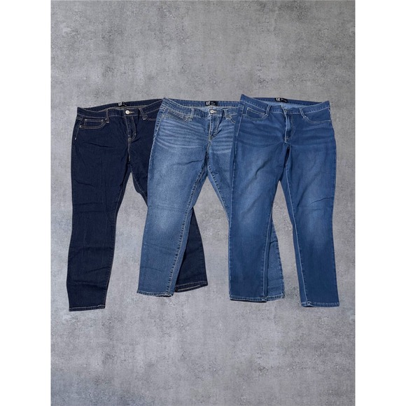 GAP Denim - Gap Denim Legging Jeans Women 12/31 Blue Bundle Skinny Knit 3-Pack EUC